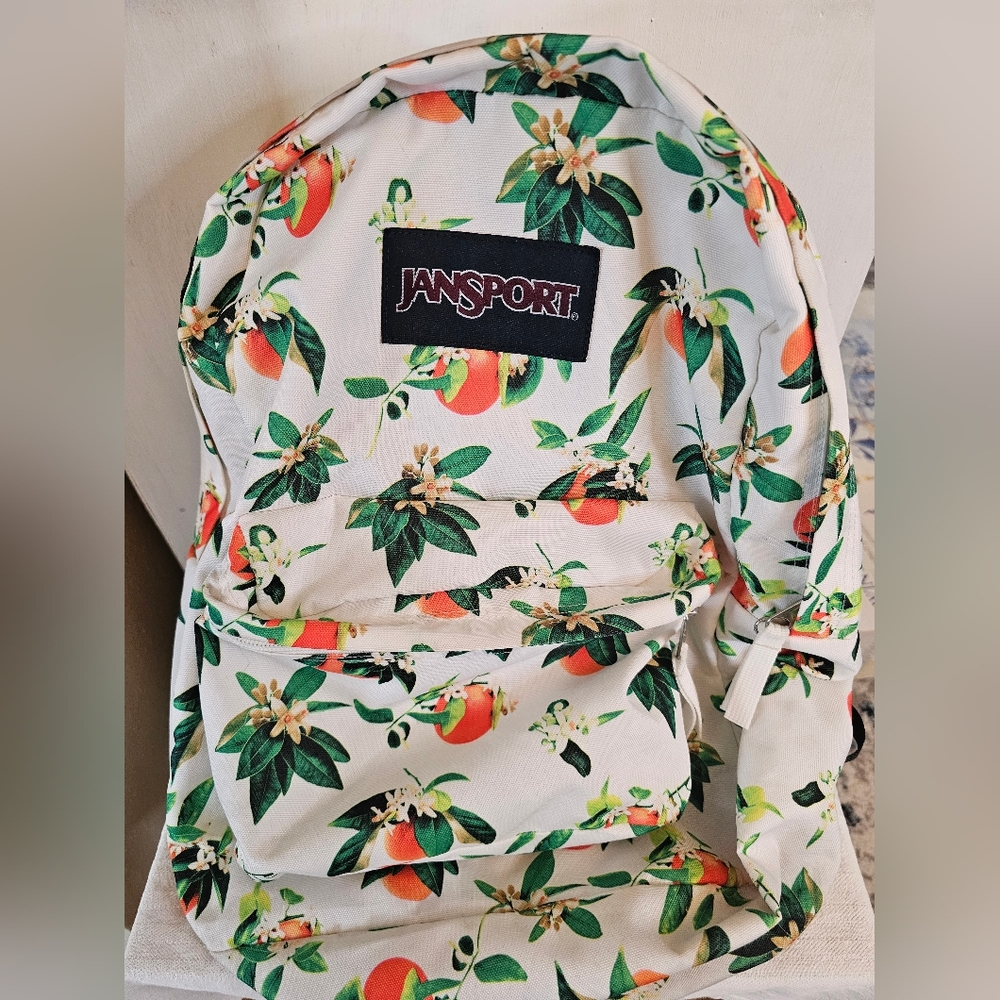 Jansport Backpack Orange Blossom Print